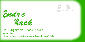 endre mack business card